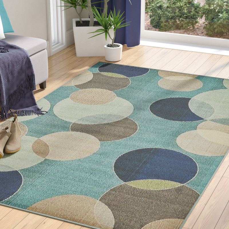 Dews Washable Geometric Indoor Rug, Rectangle 8' x 10'