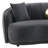 Declan Dark Grey Upholstered Curved Sofa