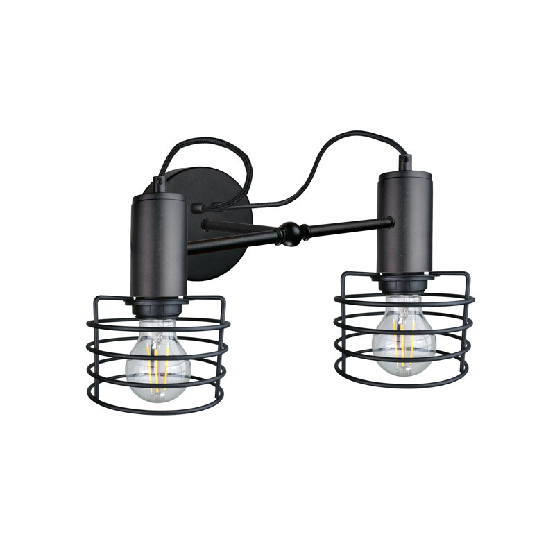 Odenville Steel Armed Sconce, Black, Black