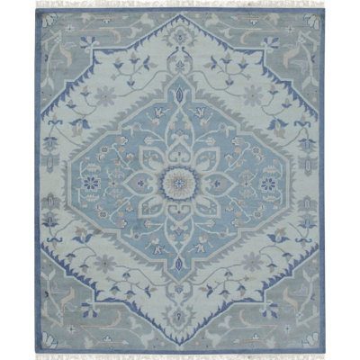 Hand Knotted Wool Floral Area Rug