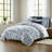 Bronte Cornflower Blue Cotton Duvet Cover Set-110400248