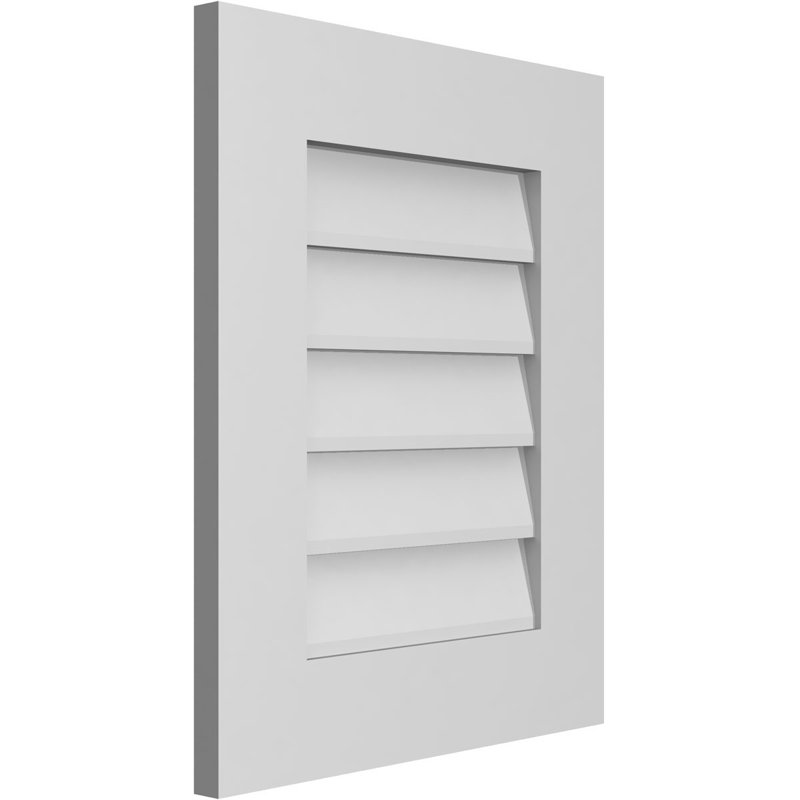 Vent à pignon rectangulaire en uréthane non-fonctionnel, H 22 po x l 18 po x P 1 po