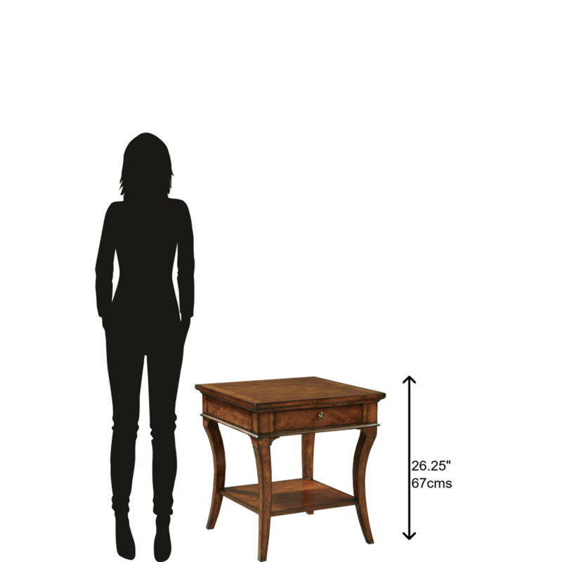 Hekman European Legacy Square End Table, Macadamia Finish