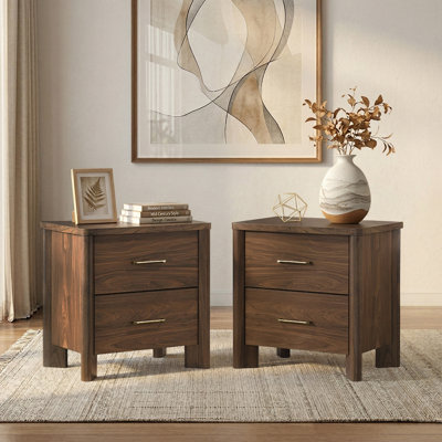 Elena 2-Drawer Nightstand With USB Ports