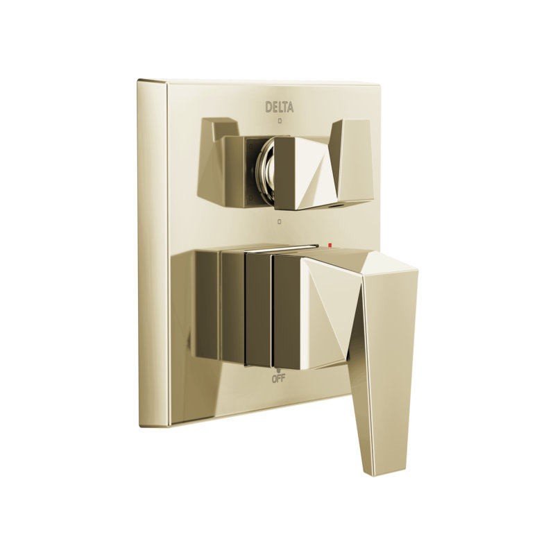 Two-Handle Monitor 14 Series Valve Trim With 6-Setting Diverter, Polished Nickel
