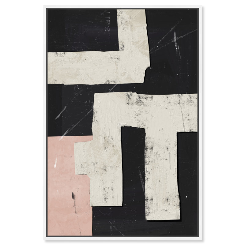 Placed Together Print by Oliver Gal, 37"H x 55"W, White Floater Frame
