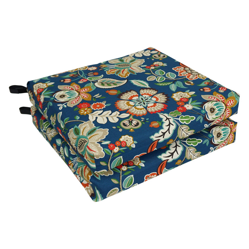 Indoor/Outdoor Adirondack Chair Cushion, 3" H x 20" W x 19" D, Navy