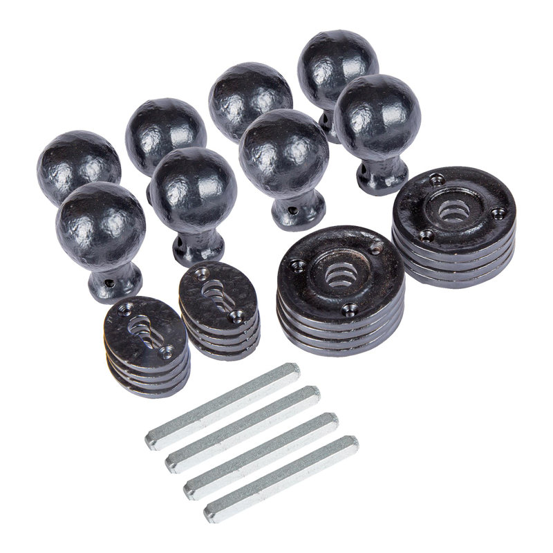 Hammer & Tongs - Round Rim & Mortice Door Knob - W60mm - Black