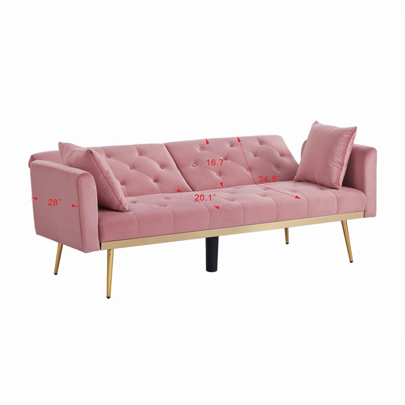71,2 po Signild, Velours rose