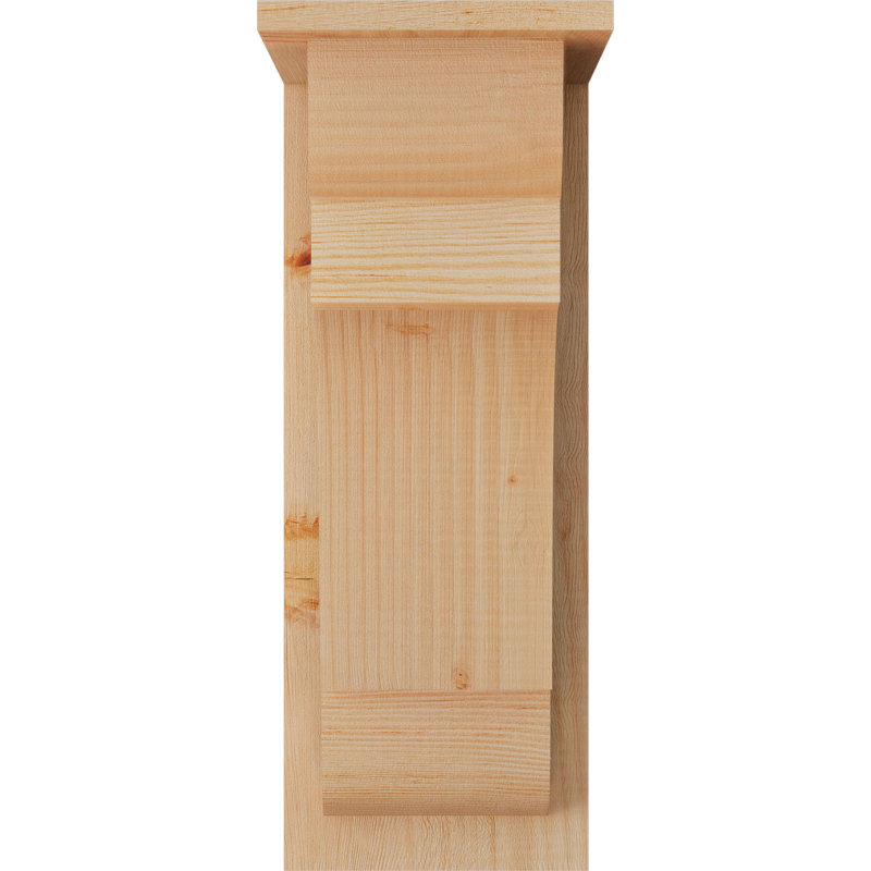New Brighton Corbel avec plaque arrière, H 20 po x l 7,5 po x P 12 po, Sapin de Douglas, Lisse