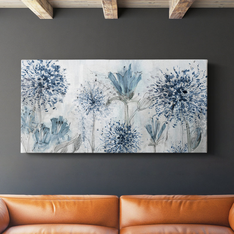 Field of Blue- Gallery Wrapped Canvas -Ready to Hang, 24" H x 48" W