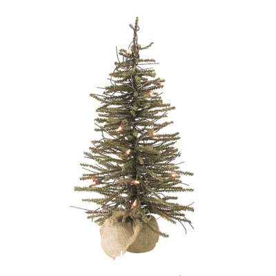 Arbre de Noël artificiel brindille 3 pi pré-éclairé
