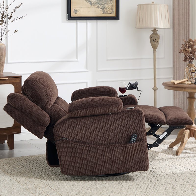 Fauteuil inclinable de massage et de chaleur 8 points Modern, Brun