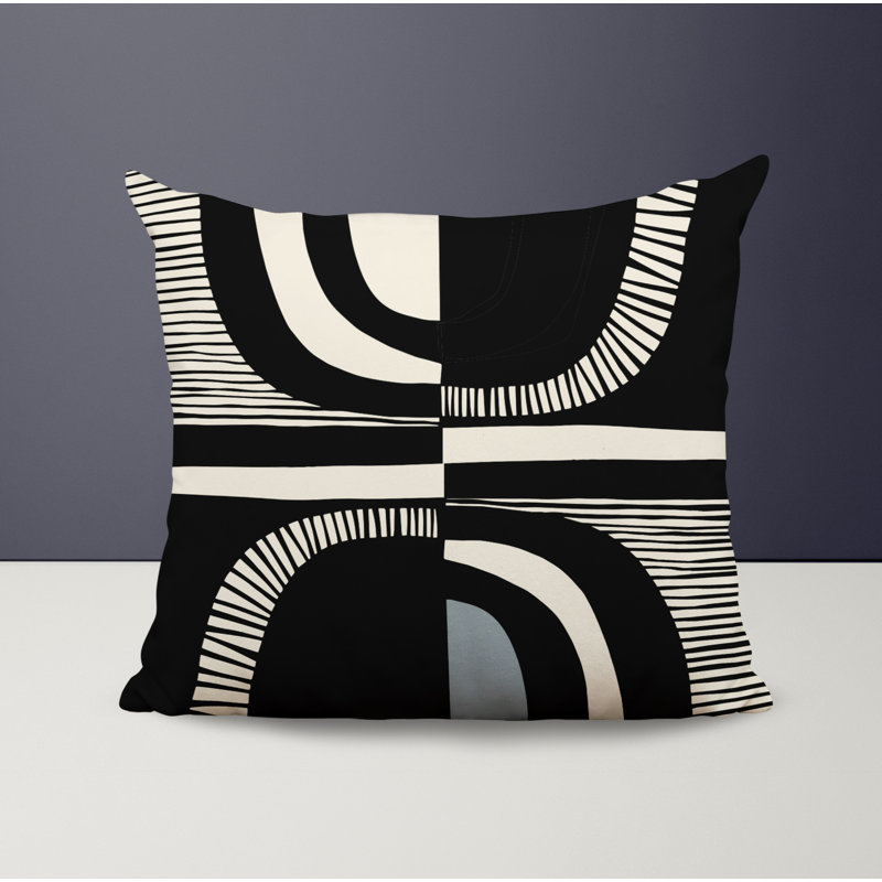 Jeté carré / extérieur en polyester Chamu, Gris, 20 po x 20 po