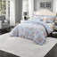 Checkered and Floral Comforter Set