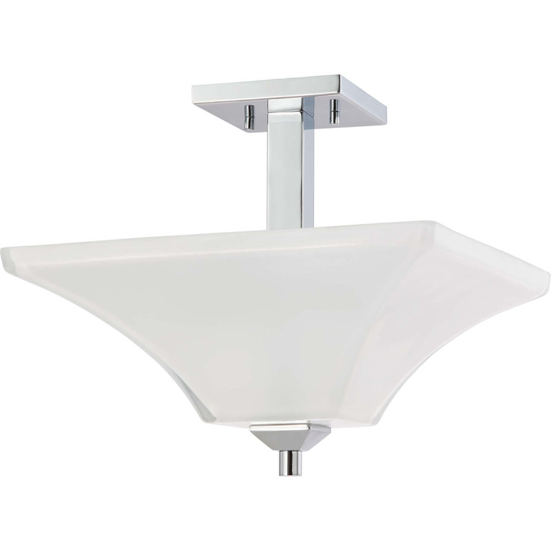 Plafonnier semi-encastré géométrique simple 13,25 po Edington
