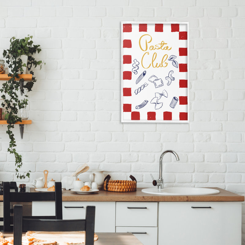 «Pasta Club Noodle Types», estampe numérique, design par EMILY Navas, H 24 po x l 16 po