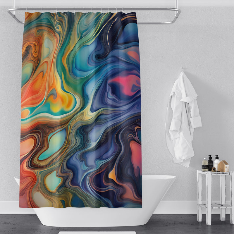 Rideau de douche Rynn, H 72 po x l 70 po