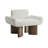Cerryn Modern Sculptural Shearling Accent Chair with Curved Silhouette and Metal Legs – Cozy Contemporary Lounge Seating