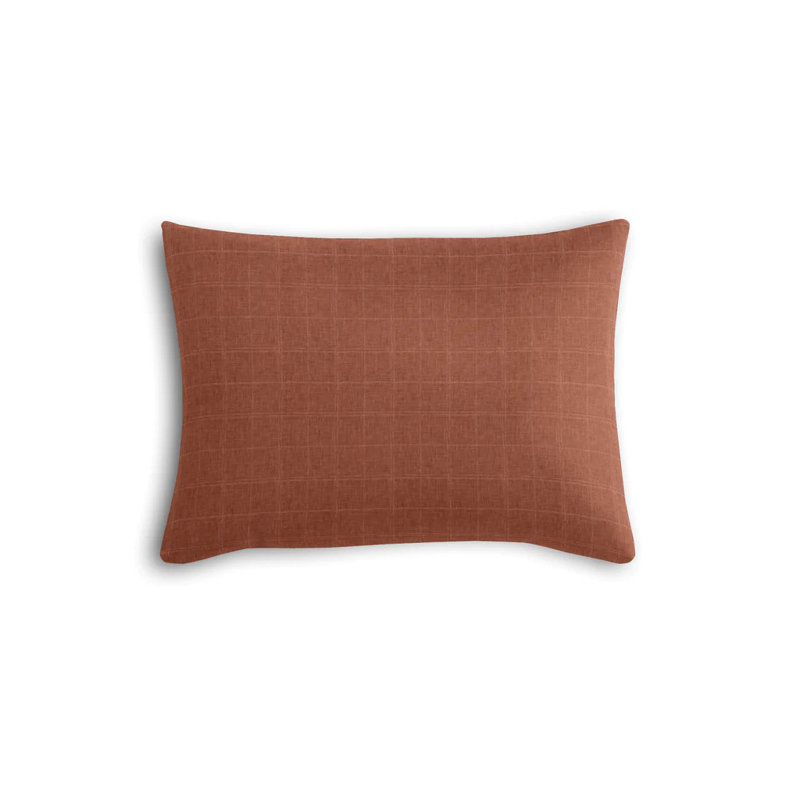 Landon Cotton Blend Reversible Throw Pillow, 14" x 36", Clay