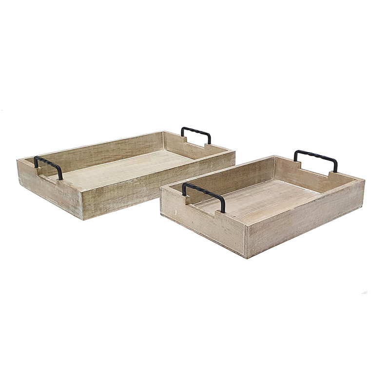 Decorative Rectangular Trays - Set of 2