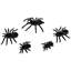 Spiders Halloween Clip-On Decorations - 9.5" - Set Of 5