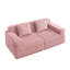 Canapé modulaire sans accoudoirs avec sièges profonds, confort semblable à un nuage, coussins décoratifs et tissu en velours côtelé pour des moments de détente en famille-434533354