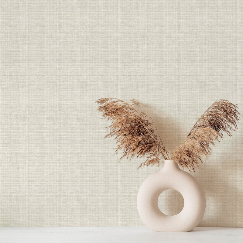 Rowan Hessian Texture Stone Wallpaper