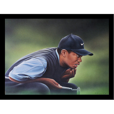 «Tiger Woods», reproduction d'impression encadrée