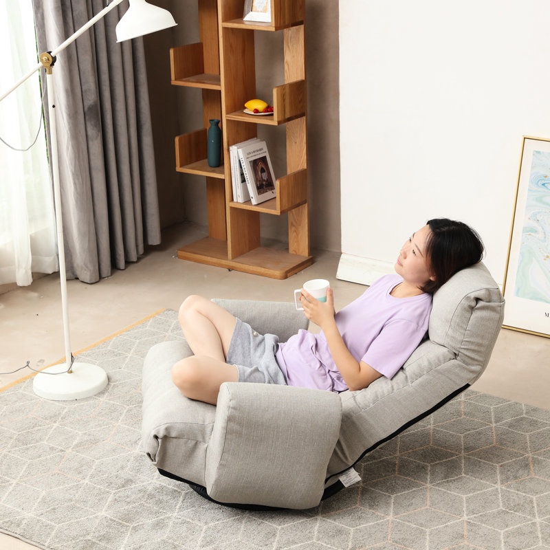 Chaise longue relaxante avec tête réglable et siège pivotant à dossier réglable