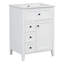 Fabrication de meuble-lavabo 24 po avec lavabo, panneau de fibres à densité moyenne et bois d'hévéa-118354593