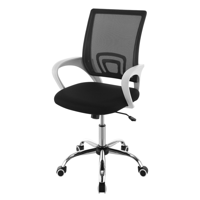 Chaise de bureau Byrd, Noir / blanc, Noir, noir, noir, noir