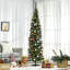 Grand sapin de Noël artificiel pré-éclairé avec branches réalistes-1981568696