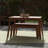3-Pieces Acacia Wood Table Bench Dining Set With 2 Benches