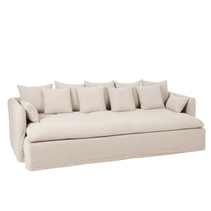 Spring / Summer 2024 Box Cushion Sofa Slipcover, White