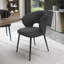 Anjelita UPHOLSTERED DINING CHAIR - BLACK SAND POWDER COATED LEGS (PAIR)-974430460