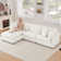 118.5” Oversized Cloud Modular Sectional Down Filled 4-Seater L Shape Sofa