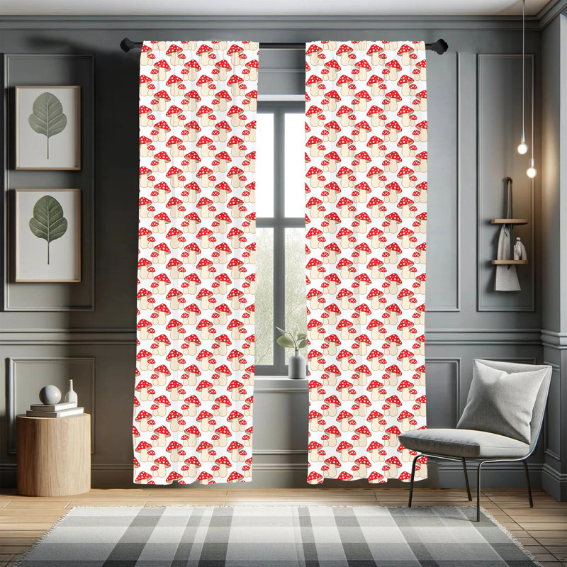 Semi-Sheer Rod Pocket Curtain Panels, 28" x 63"