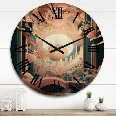 Horloge murale surdimensionnée en bois Master Consciousness