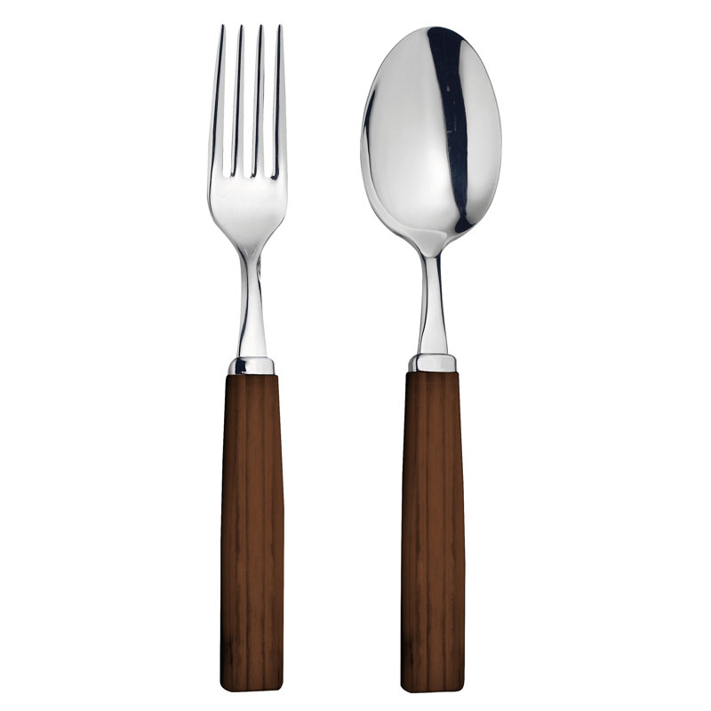 Dakar Acacia Stainless Steel Salad Servers