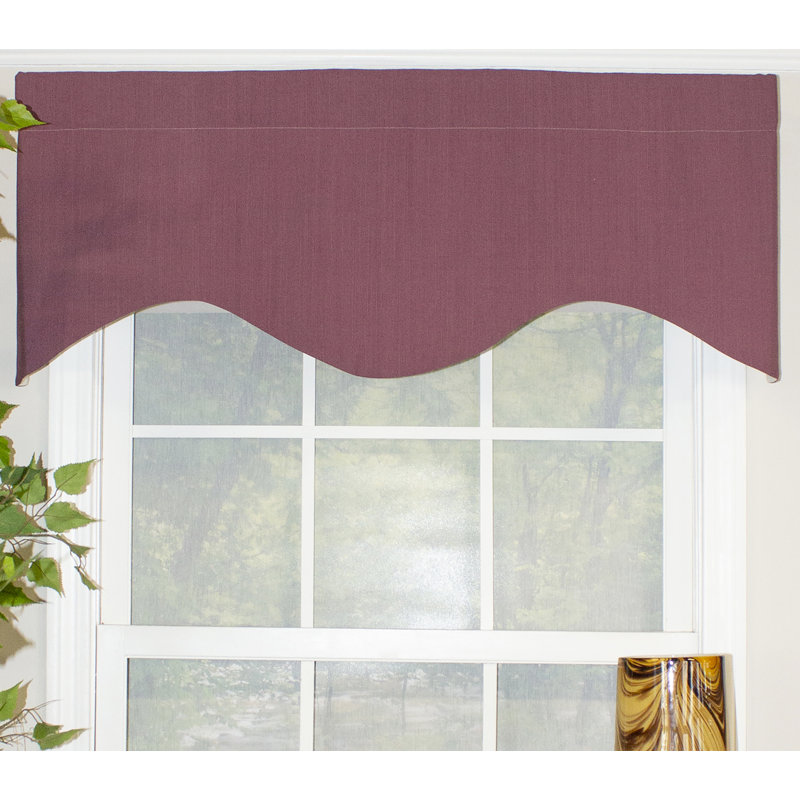 Azurite Cotton Blend Scalloped Window Valance