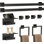 Ensemble de quincaillerie de salle de bain 10 pièces noir mat avec porte-serviettes, porte-papier hygiénique avec tablette, crochets et anneaux, accessoires muraux en acier inoxydable SUS304