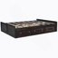Structure de lit plateforme en bois grand format avec 6 tiroirs espresso-541285694