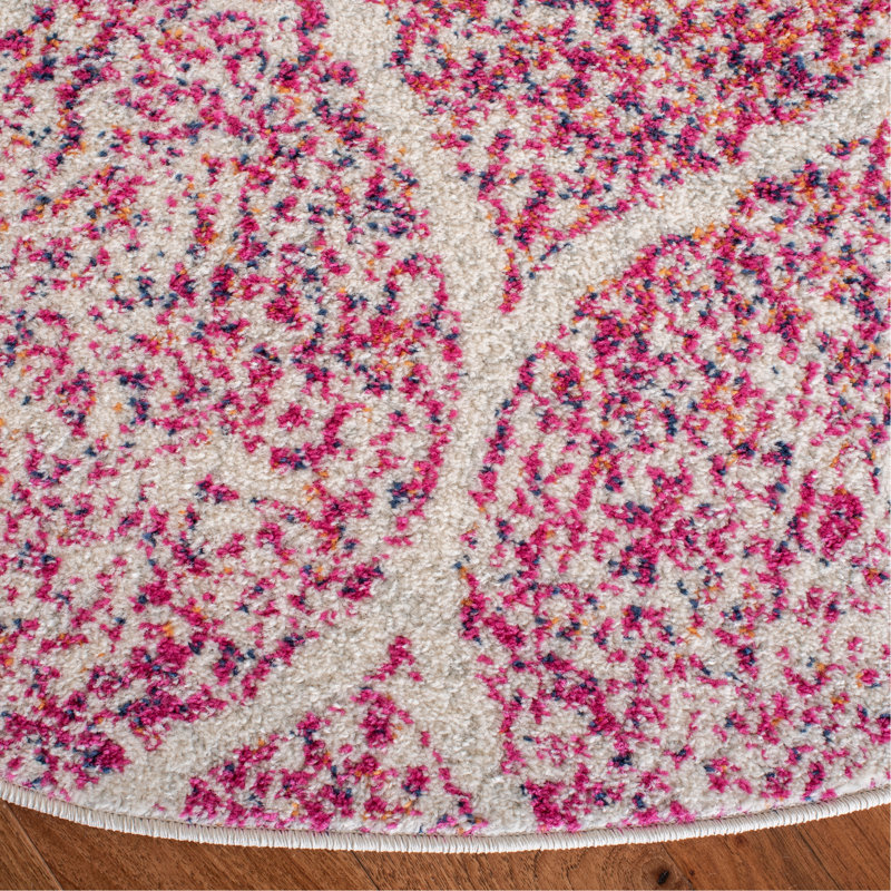 Tapis à motif géométrique Balcom Performance, Rond 4 pi