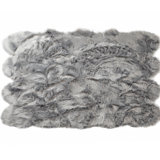 Tapis gris lavable en fausse fourrure Octo 5 pi x 7 pi