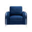 Fauteuil en velours bleu jiaya