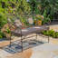 43in. Antigone Mosaic Metal Rectangular Garden Bench