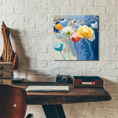 «Bleusy» par Shirley Novak, art mural en verre acrylique