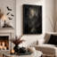 Art mural sur toile gothique Haunted Mansion and Graveyard Under Full Halloween-661462579