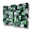 Viridian Glass And Metal Wall Sculpture